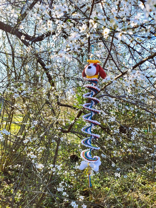 Hondje op windspinner